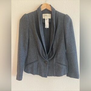 Isabel Marant, gray herringbone puff sleeve jacket